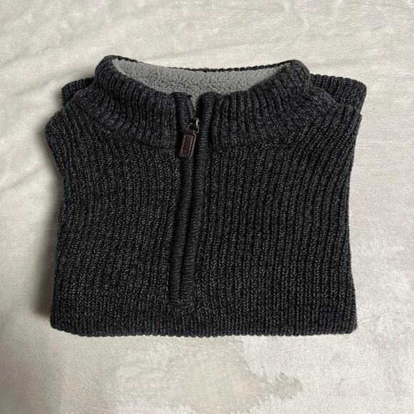 Izod 1/4 Zip Sweater Mens Large Heavyweight Cotton Blend Warm Fall Autumn Winter - Picture 7 of 7